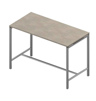 Stehtisch Creo CRTR0160/3MB7 107cm (H), 160x80cm (BxT), rechteckig, beton / silber