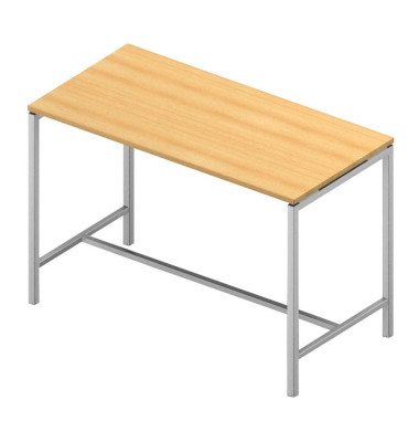 Konferenztisch Creo CRTR0160/3MB8, 107cm (H), 160x80cm (BxT), rechteckig, buche / weiß