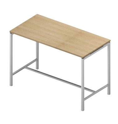 Konferenztisch Creo CRTR0160/3D6W, 107cm (H), 160x80cm (BxT), rechteckig, eiche / weiß