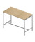 Konferenztisch Creo CRTR0160/3D6W, 107cm (H), 160x80cm (BxT), rechteckig, eiche / weiß