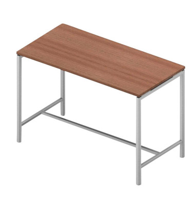 Konferenztisch Creo CRTR0160/3MB9, 107cm (H), 160x80cm (BxT), rechteckig, nussbaum / weiß