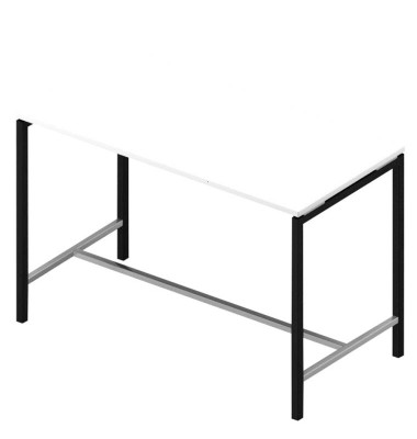 Stehtisch Creo CRTR0160/37KC 107cm (H), 160x80cm (BxT), rechteckig, weiß / dunkelgrau