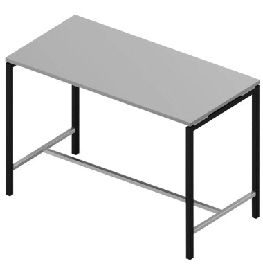 Stehtisch Creo CRTR0160/3BNM 107cm (H), 160x80cm (BxT), rechteckig, grau / dunkelgrau