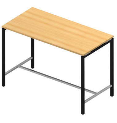 Stehtisch Creo CRTR0160/3MBA 107cm (H), 160x80cm (BxT), rechteckig, buche / dunkelgrau