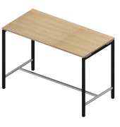 Stehtisch Creo CRTR0160/38SF 107cm (H), 160x80cm (BxT), rechteckig, eiche / dunkelgrau