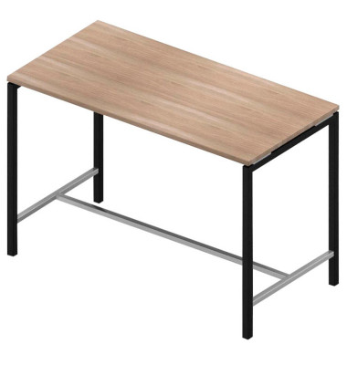 Stehtisch Creo CRTR0160/399Q 107cm (H), 160x80cm (BxT), rechteckig, ulme / dunkelgrau