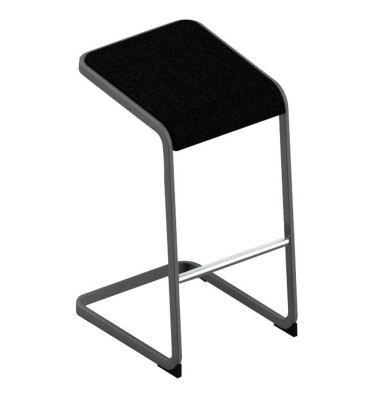 Hocker OCSTOA01/2ZDG C-STOOL, schwarz, bis 110kg