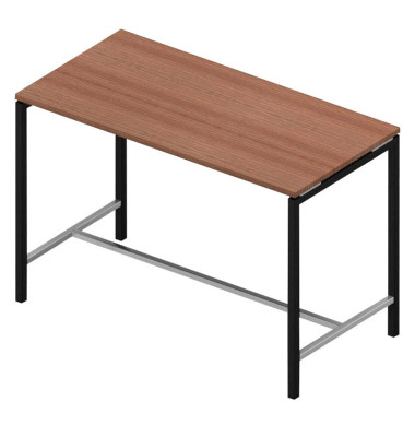 Stehtisch Creo CRTR0160/3E2S 107cm (H), 160x80cm (BxT), rechteckig, nussbaum / dunkelgrau