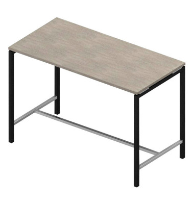 Stehtisch Creo CRTR0160/3MBB 107cm (H), 160x80cm (BxT), rechteckig, beton / dunkelgrau