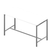 Stehtisch Creo CRTR0180/3DTF 107cm (H), 180x80cm (BxT), rechteckig, weiß / silber