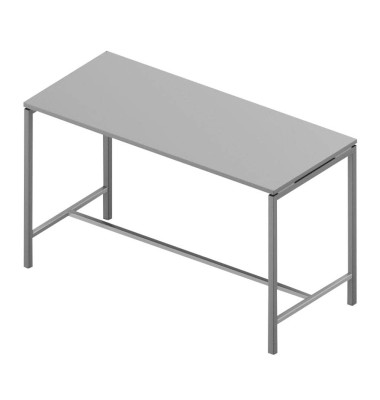 Stehtisch Creo CRTR0180/3B49 107cm (H), 180x80cm (BxT), rechteckig, grau / silber