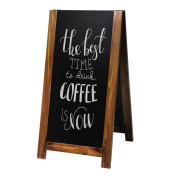 Kundenstopper Natura ZPCHBLX59X116, 46x102cm, Kreidetafel, Kreidetafel, braun