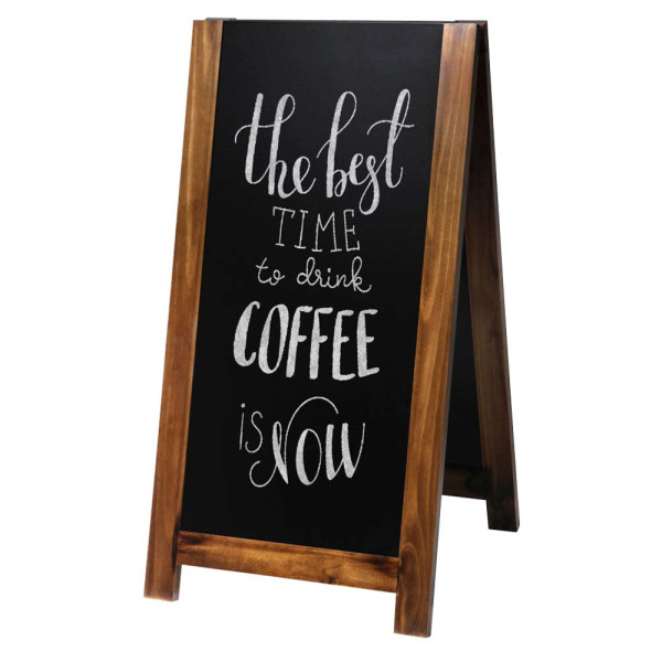 8596052043079 - Kundenstopper Natura ZPCHBLX59X116 46x102cm Kreidetafel Kreidetafel braun 8596052043079 Showdown Displays