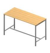 Stehtisch Creo CRTR0180/3B2I 107cm (H), 180x80cm (BxT), rechteckig, buche / silber