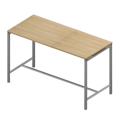 Stehtisch Creo CRTR0180/3H9I 107cm (H), 180x80cm (BxT), rechteckig, eiche / silber