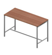 Stehtisch Creo CRTR0180/3EMN 107cm (H), 180x80cm (BxT), rechteckig, nussbaum / silber