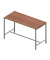 Stehtisch Creo CRTR0180/3EMN 107cm (H), 180x80cm (BxT), rechteckig, nussbaum / silber