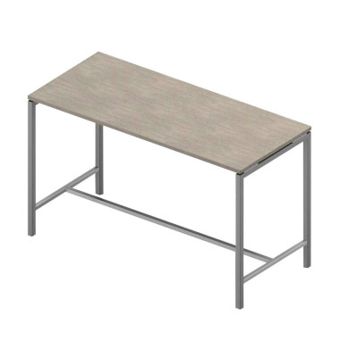 Stehtisch Creo CRTR0180/3MB7 107cm (H), 180x80cm (BxT), rechteckig, beton / silber