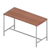 Stehtisch Creo CRTR0180/3MB9 107cm (H), 180x80cm (BxT), rechteckig, nussbaum / weiß