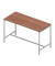 Stehtisch Creo CRTR0180/3MB9 107cm (H), 180x80cm (BxT), rechteckig, nussbaum / weiß