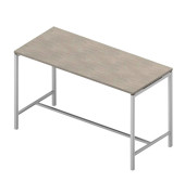 Stehtisch Creo CRTR0180/3H5O 107cm (H), 180x80cm (BxT), rechteckig, beton / weiß