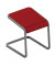 Hocker OCSTOB01/34QI C-STOOL, rot, bis 110kg