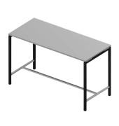 Konferenztisch Creo CRTR0180/3BNM, 107cm (H), 180x80cm (BxT), rechteckig, grau / dunkelgrau