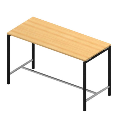 Konferenztisch Creo CRTR0180/3MBA, 107cm (H), 180x80cm (BxT), rechteckig, buche / dunkelgrau