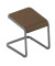 Hocker OCSTOB01/3MB3 C-STOOL, braun, bis 110kg