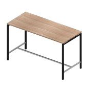 Konferenztisch Creo CRTR0180/399Q, 107cm (H), 180x80cm (BxT), rechteckig, ulme / dunkelgrau