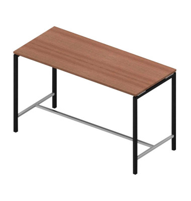 Konferenztisch Creo CRTR0180/3E2S, 107cm (H), 180x80cm (BxT), rechteckig, nussbaum / dunkelgrau