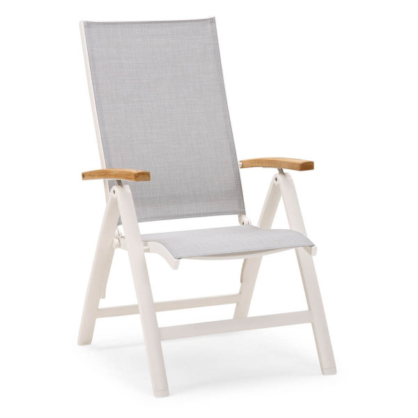 4043153110529 - BEST Gartenstuhl Klappsessel Cavalese weiss Teak weiss