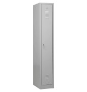 Spind 104751, Metall, 1 Abteil mit 1 Fach, abschließbar, 30x180cm (BxH), lichtgrau