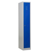 Spind 104752, Metall, 1 Abteil mit 1 Fach, abschließbar, 30x180cm (BxH), blau
