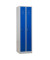Spind 104652, Metall, 2 Abteile mit 2 Fächern, abschließbar, 50x180cm (BxH), blau