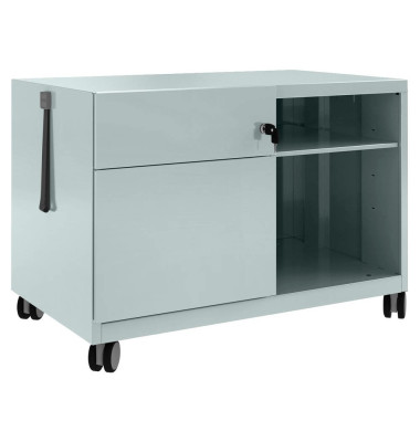 Rollcontainer CADM08LH355 Note Caddy, silber, 2 Schubladen, Stahl, abschlie&szlig;bar