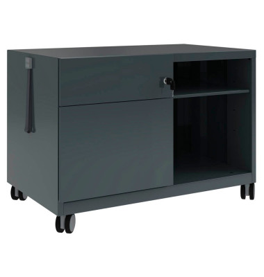 Rollcontainer CADM08LH634 Note Caddy, anthrazit, 2 Schubladen, Stahl, abschlie&szlig;bar