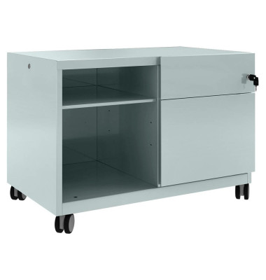 Rollcontainer CADM08RH-355 Note Caddy, silber, 2 Schubladen, Stahl, abschlie&szlig;bar