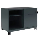 Rollcontainer CADM08RH-634 Note Caddy, anthrazit, 2 Schubladen, Stahl, abschlie&szlig;bar