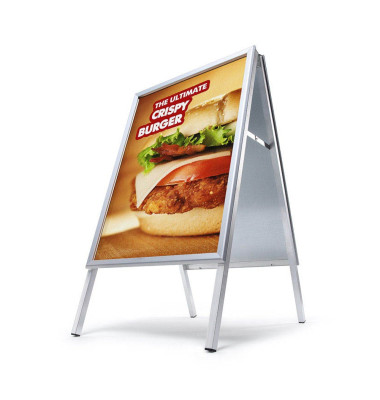 Kundenstopper Standard ZPA2G32ME, Din A2, Din A2, Klemmprofiltechnik, silber