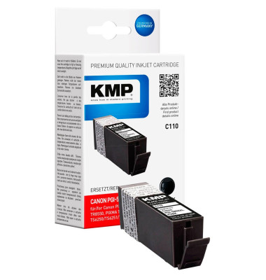 KMP C107BKXV schwarz Tintenpatrone ersetzt Canon PGI-580XXL PGBK