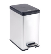 curver DECOBIN SLIM BIN Mülleimer 25,0 l silbermetallic