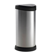 curver DECOBIN Mülleimer 40,0 l silbermetallic