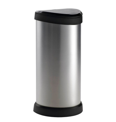 curver DECOBIN Mülleimer 40,0 l silbermetallic