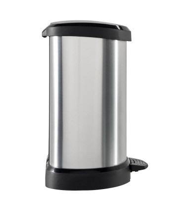 curver DECOBIN Mülleimer 20,0 l silbermetallic