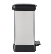 curver DECOBIN Mülleimer 30,0 l silbermetallic