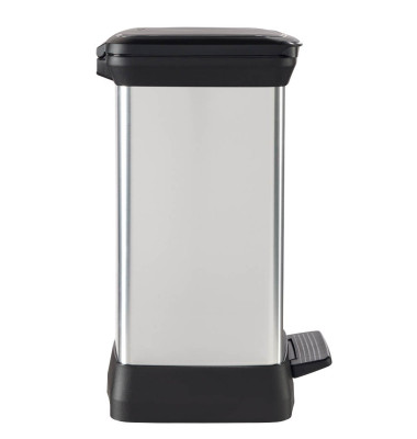 curver DECOBIN Mülleimer 30,0 l silbermetallic