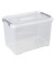 Aufbewahrungsbox HANDY 240682, 65 Liter mit Deckel, außen 600x400x388mm, Kunststoff transparent