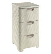 Aufbewahrungsbox Style 240645, 14 Liter mit Deckel, außen 378x328x600mm, Polypropylen creme