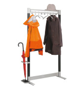 Garderobenständer Montana 6552, Metall, silber, schwarz